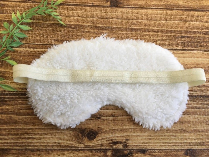 Cotton Owl Print Soft Sherpa Backed Sleep Mask - Image 3