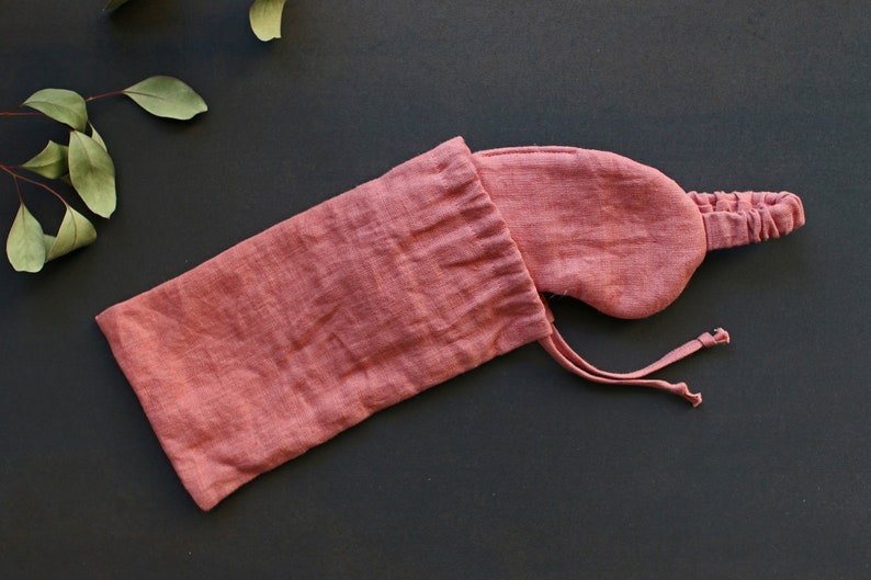 Linen Eye Mask + Pouch. - Image 6