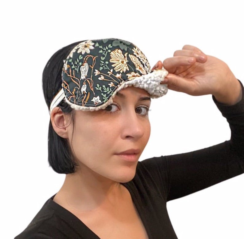 Cotton Owl Print Soft Sherpa Backed Sleep Mask - Image 5