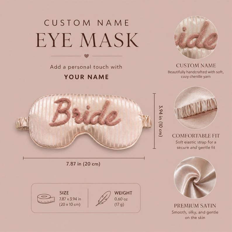 Custom Chenille Yarn Sleep Mask - Image 6